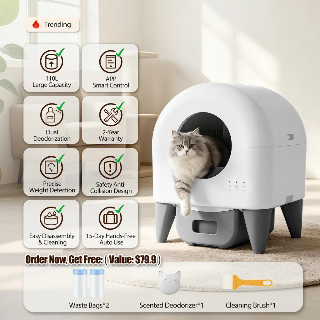 PurrClean Smart Self-Cleaning Cat Litter Box