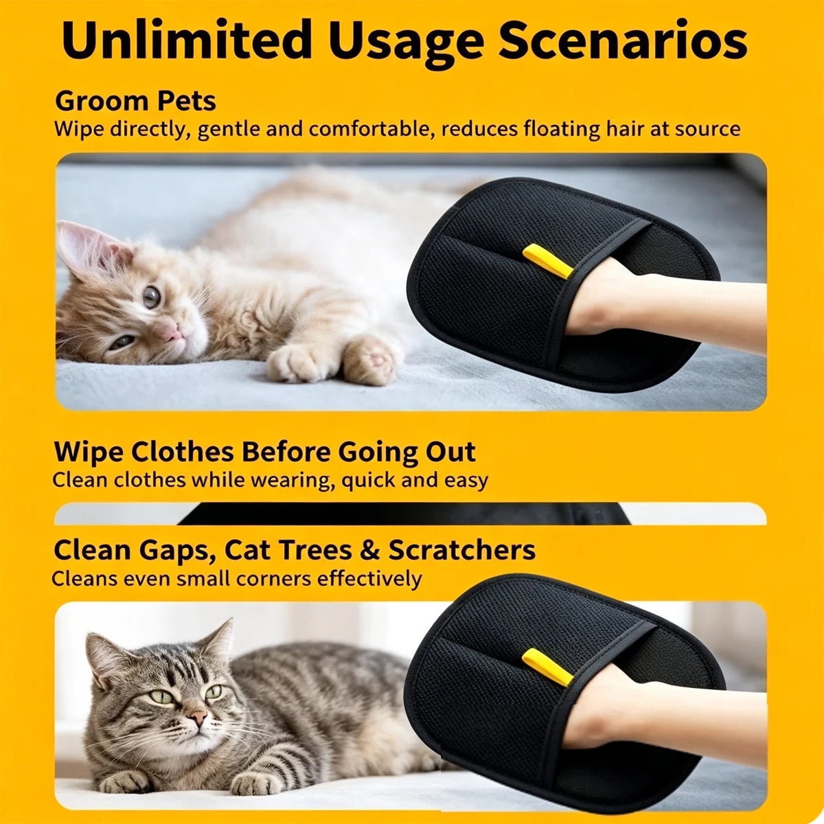FurSweep Reusable Pet Hair Remover Glove