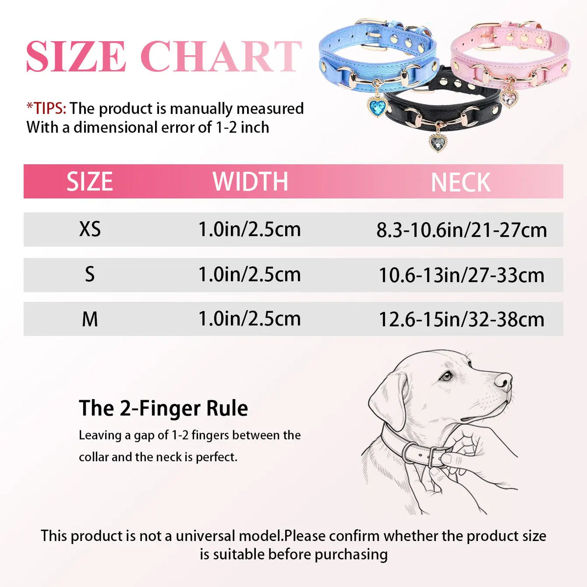 Crystal Charm Dog Collar