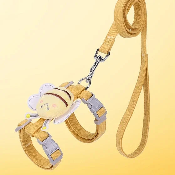 Adjustable Bee Cat Harness & Leash Set