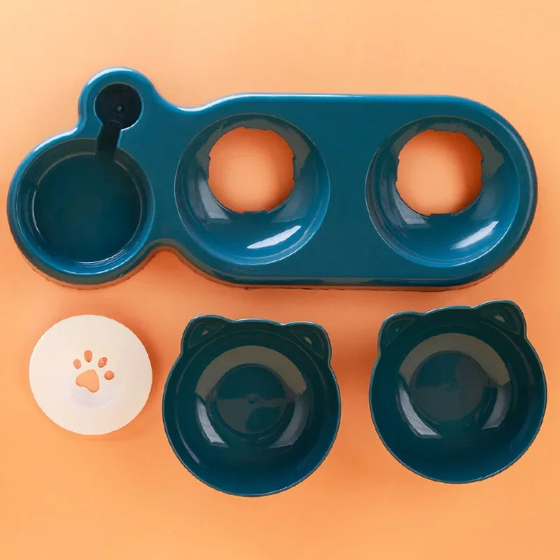 Pet Feeding Station with Gravity Water Dispenser