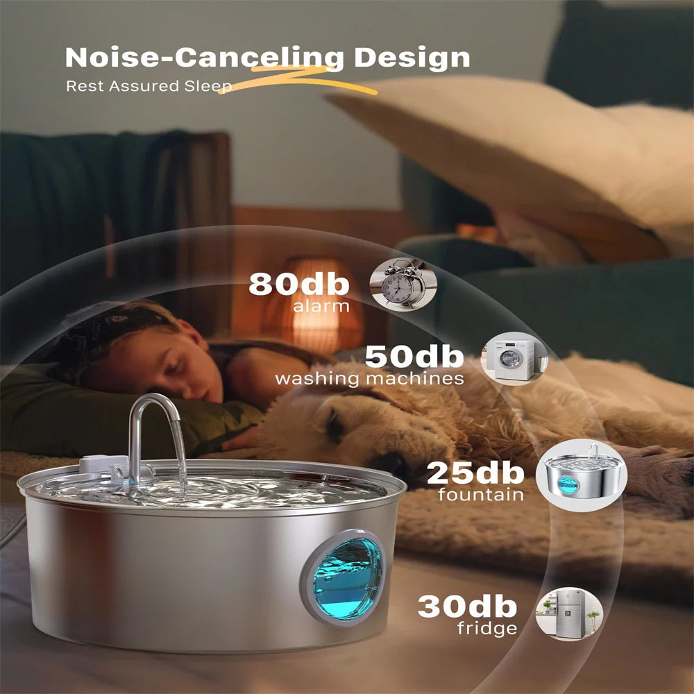 FreshFlow Max 7L Stainless Steel Pet Fountain