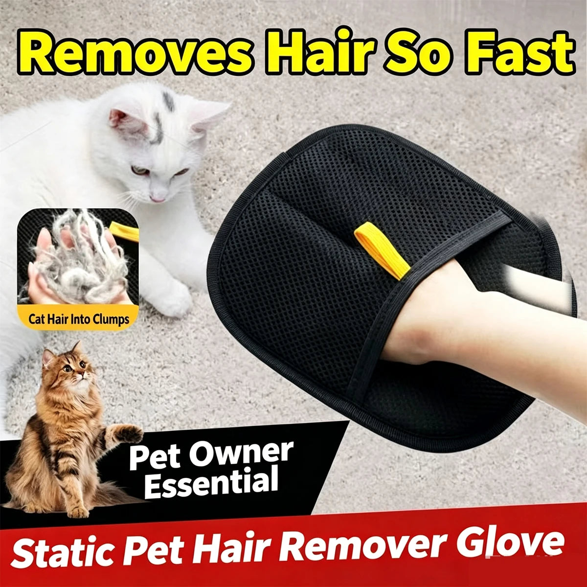 FurSweep Reusable Pet Hair Remover Glove