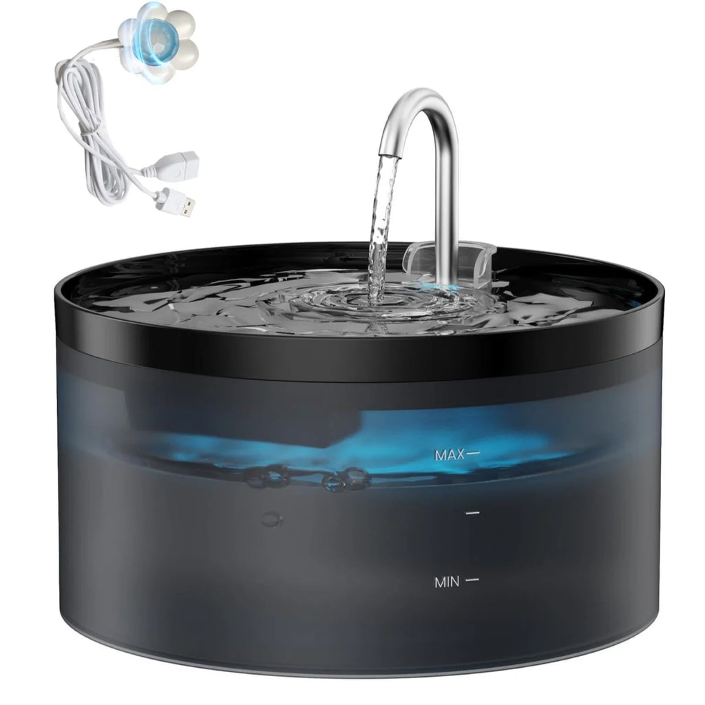 QuietFlow Pet Water Fountain – 2.1L