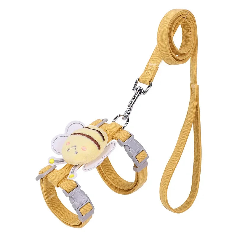 Adjustable Bee Cat Harness & Leash Set