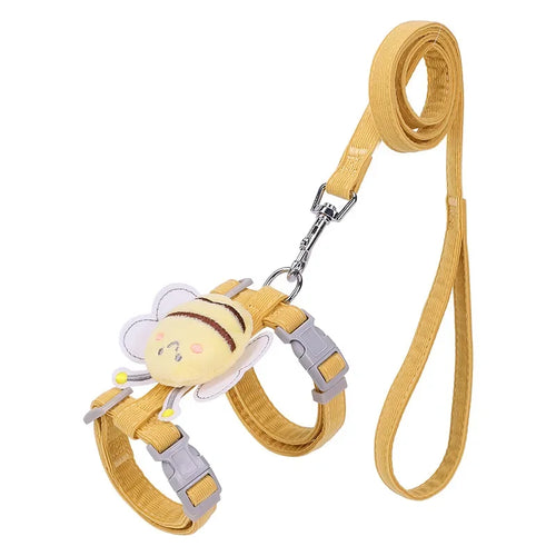 Adjustable Bee Cat Harness & Leash Set
