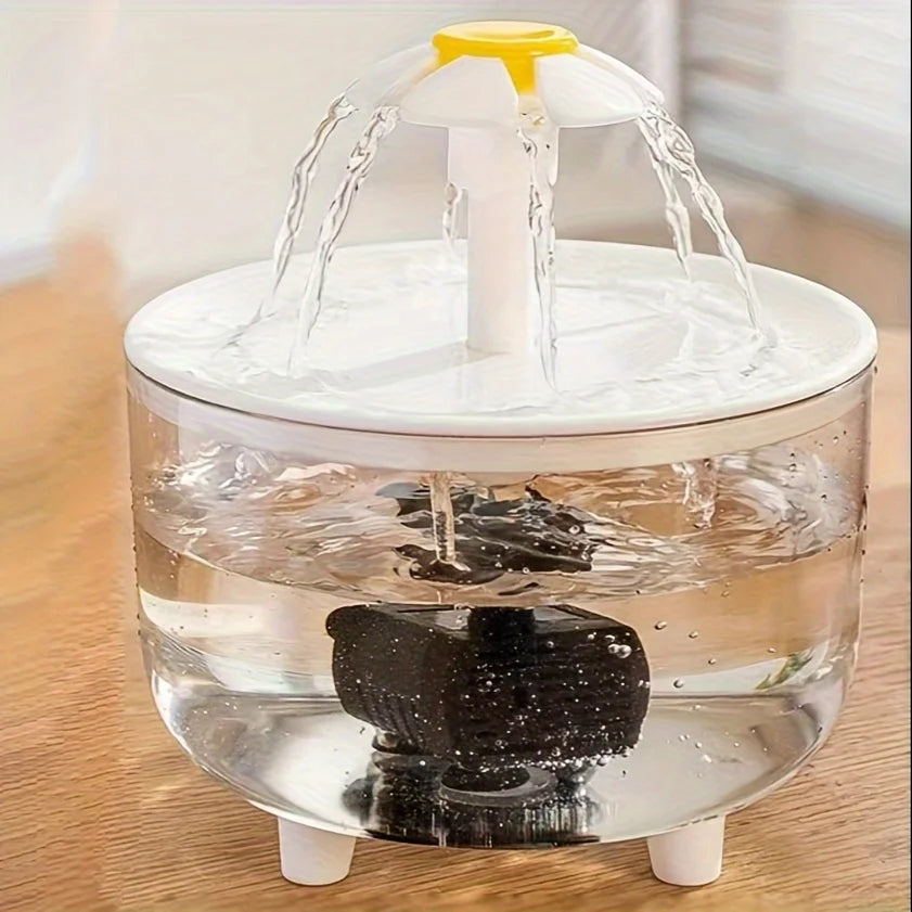 Flower Water Fountain for Cats & Small Dogs
