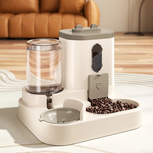 2-in-1 Gravity Feeder & Water Dispenser for Cats & Small Dogs