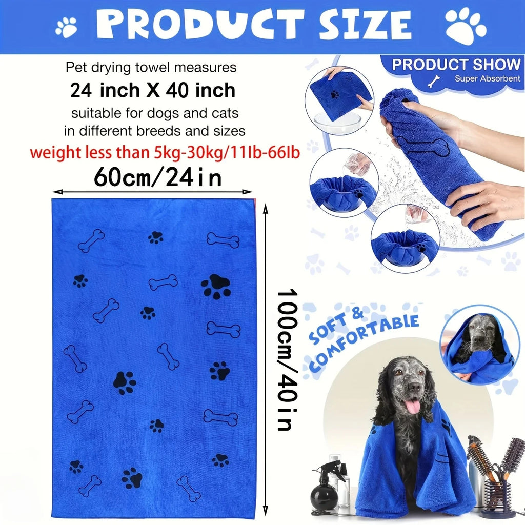 Quick-Dry Microfiber Pet Towel