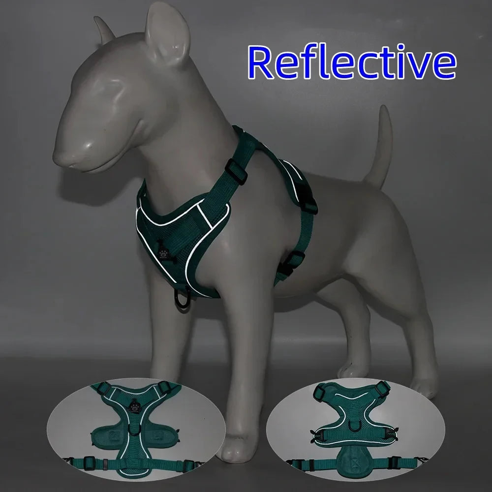 Adjustable Reflective Dog Harness & Leash Set