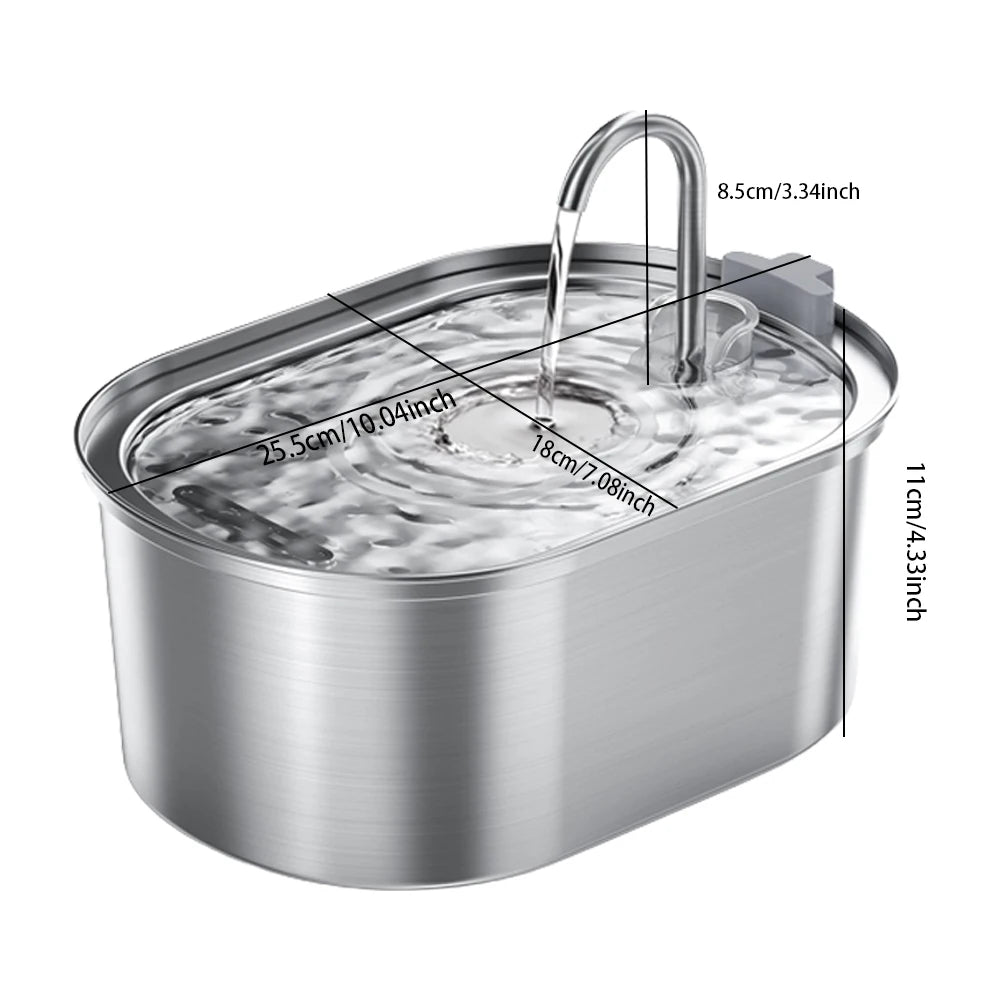 FreshFlow Stainless Steel Pet Fountain
