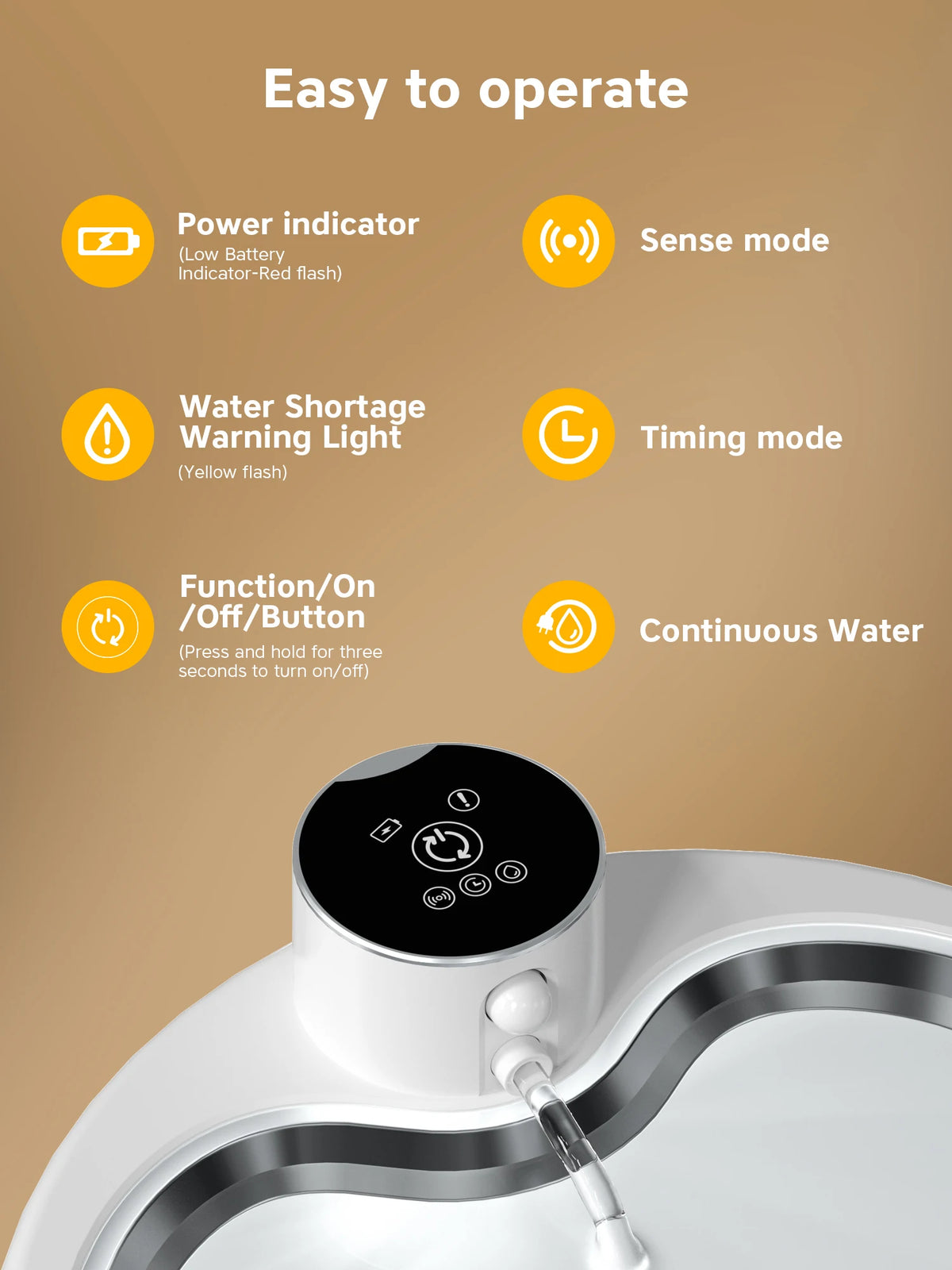 Cordless Water Fountain for Cats & Dogs