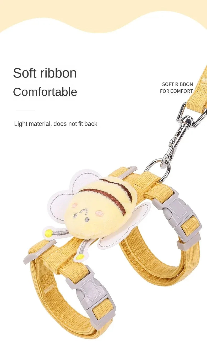 Adjustable Bee Cat Harness & Leash Set