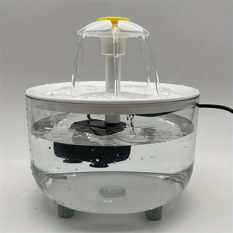 Flower Water Fountain for Cats & Small Dogs