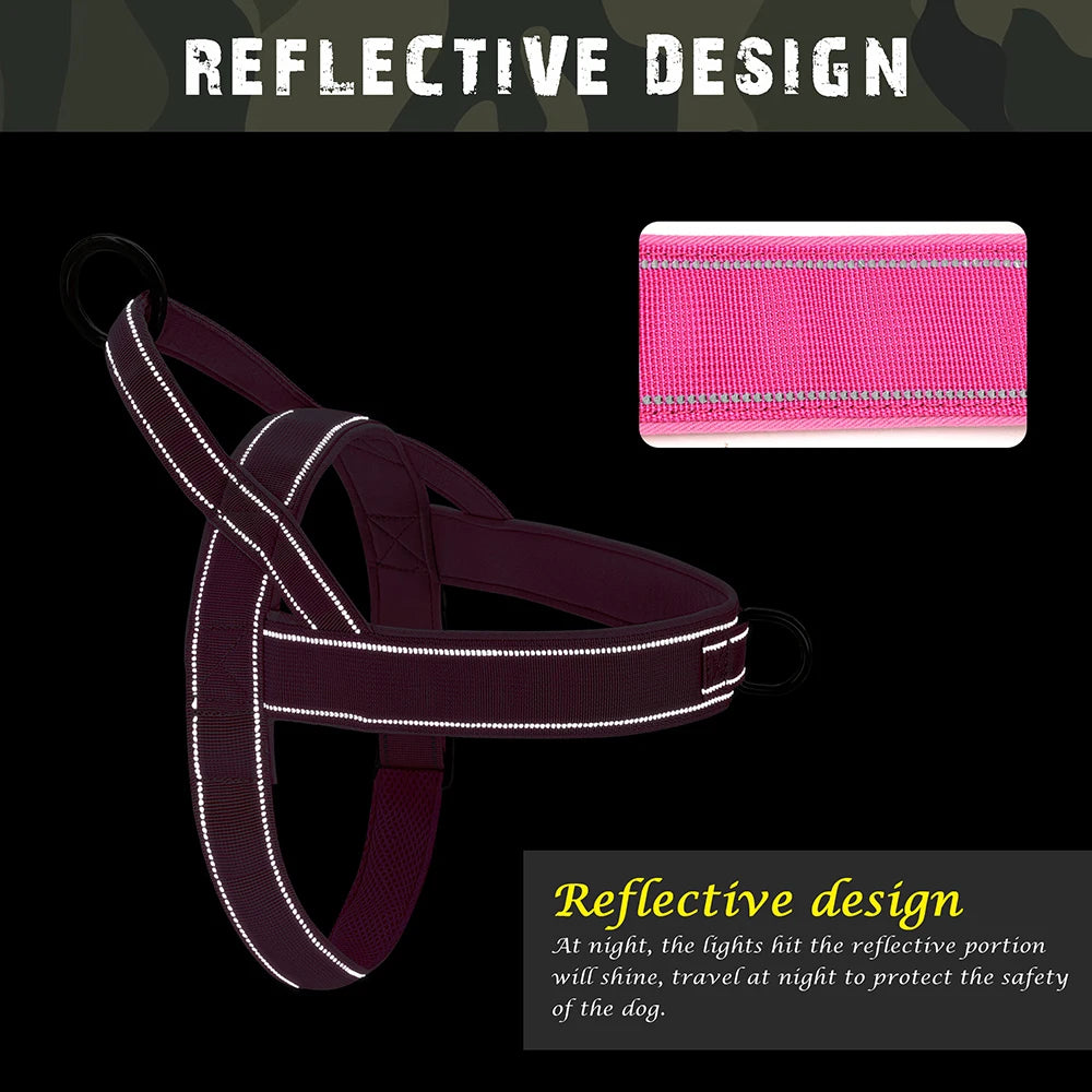 Adjustable Reflective Nylon Dog Harness