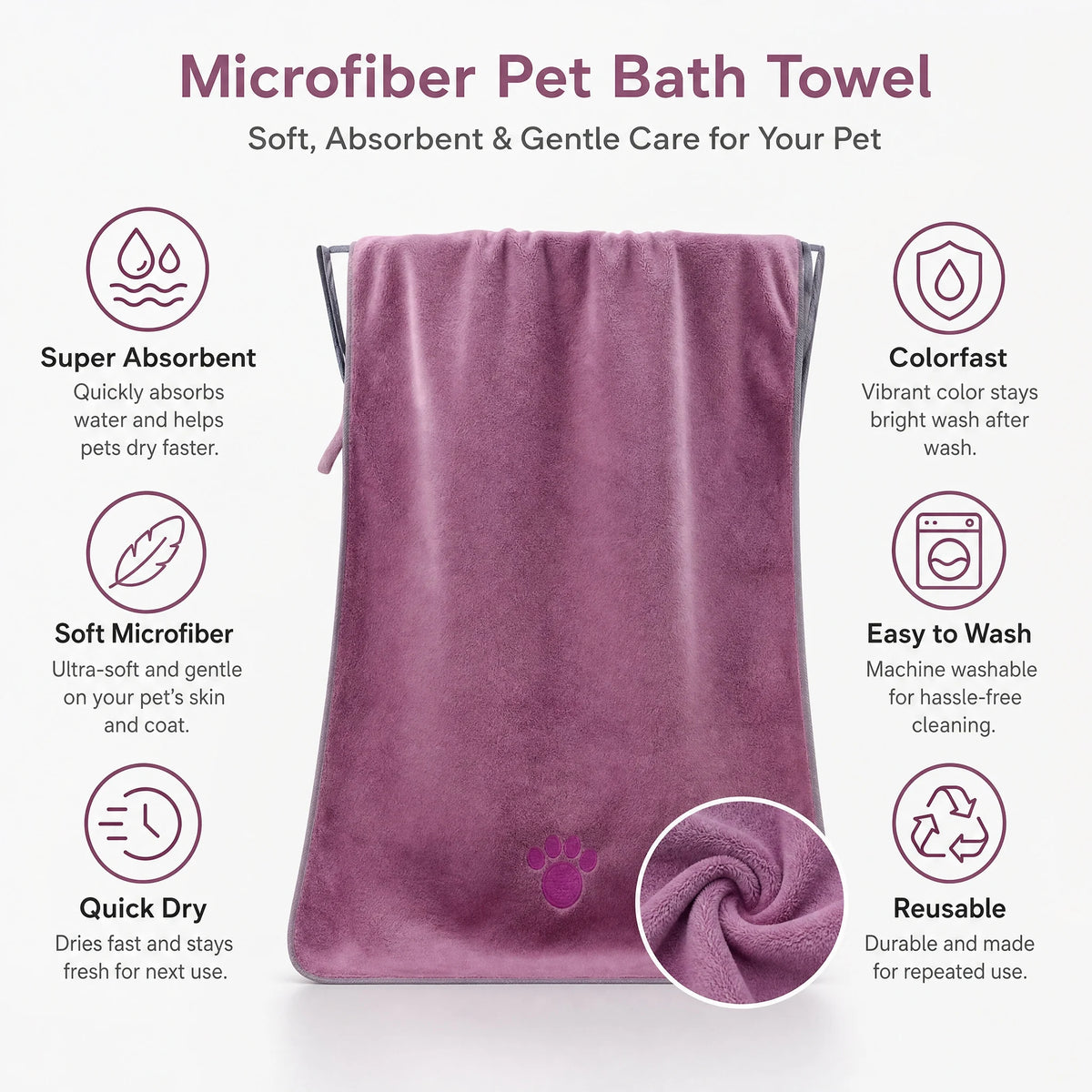 SoftPaw Microfiber Pet Towel