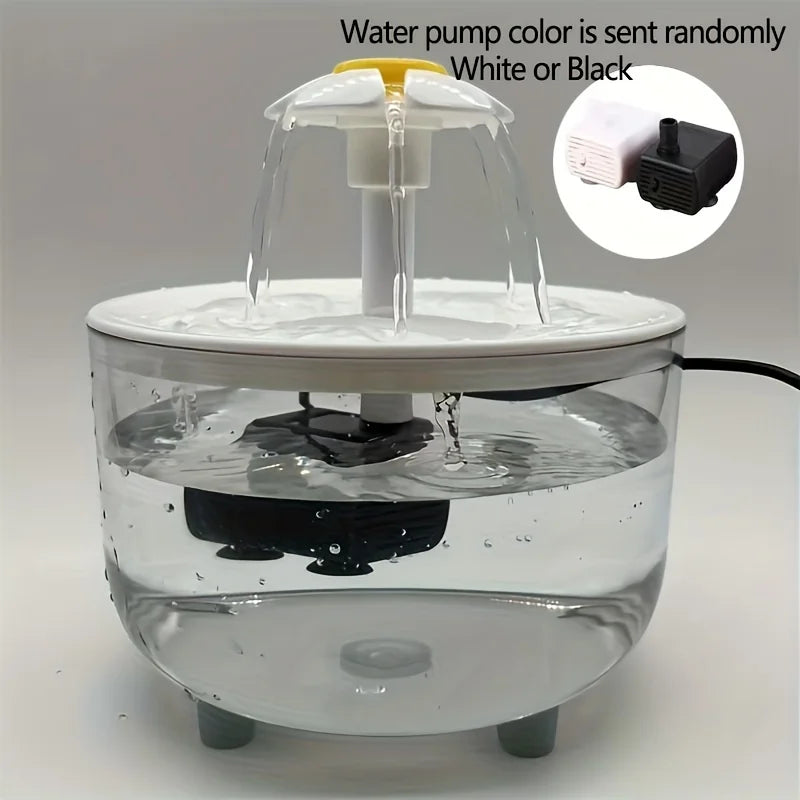 Flower Water Fountain for Cats & Small Dogs