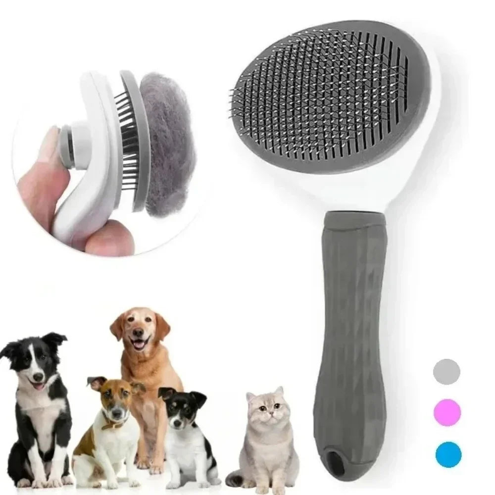 FurEase Self-Cleaning Pet Grooming Brush