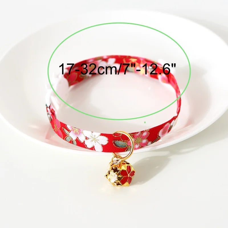 Floral Bell Cat Collar