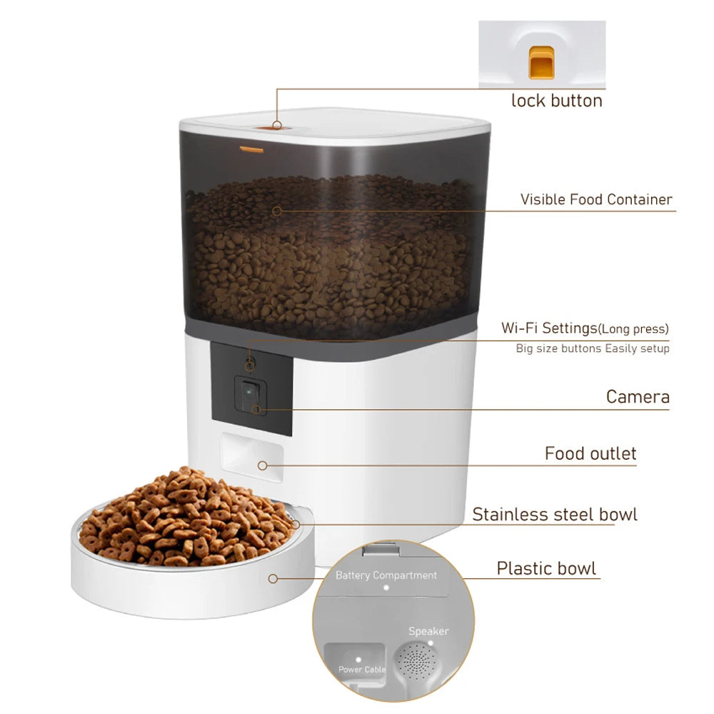 Smart Bowl 4L – Wi-Fi Automatic Pet Feeder