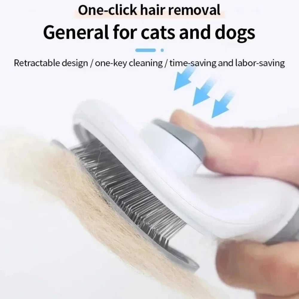 FurEase Self-Cleaning Pet Grooming Brush