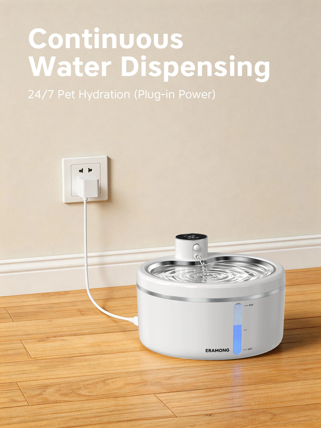 Cordless Water Fountain for Cats & Dogs