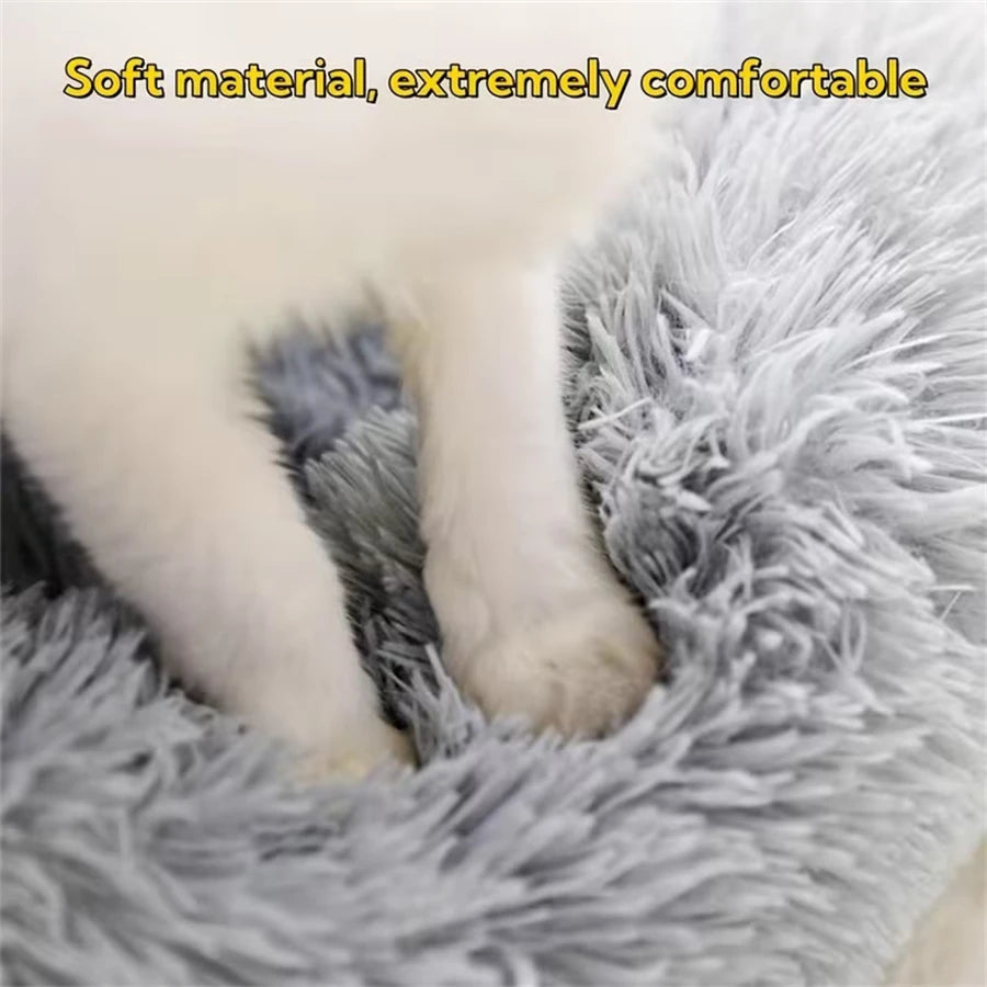Cozy Nest – Plush Donut Pet Bed