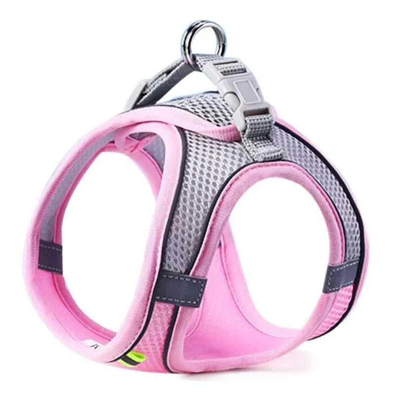 Reflective Mesh Pet Harness & Leash Set