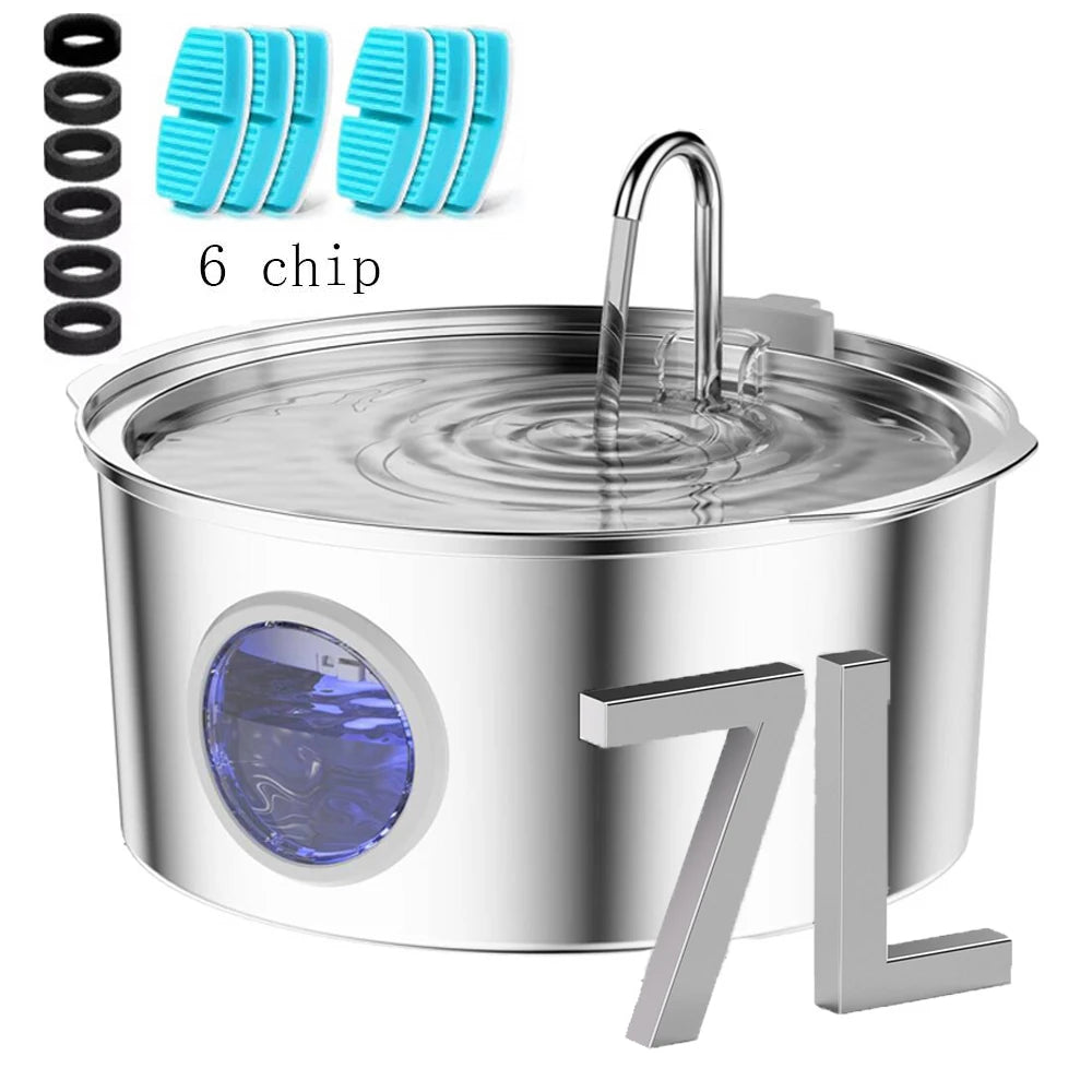 FreshFlow Max 7L Stainless Steel Pet Fountain