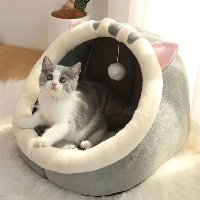 Cozy Whiskers Cat Cave Bed