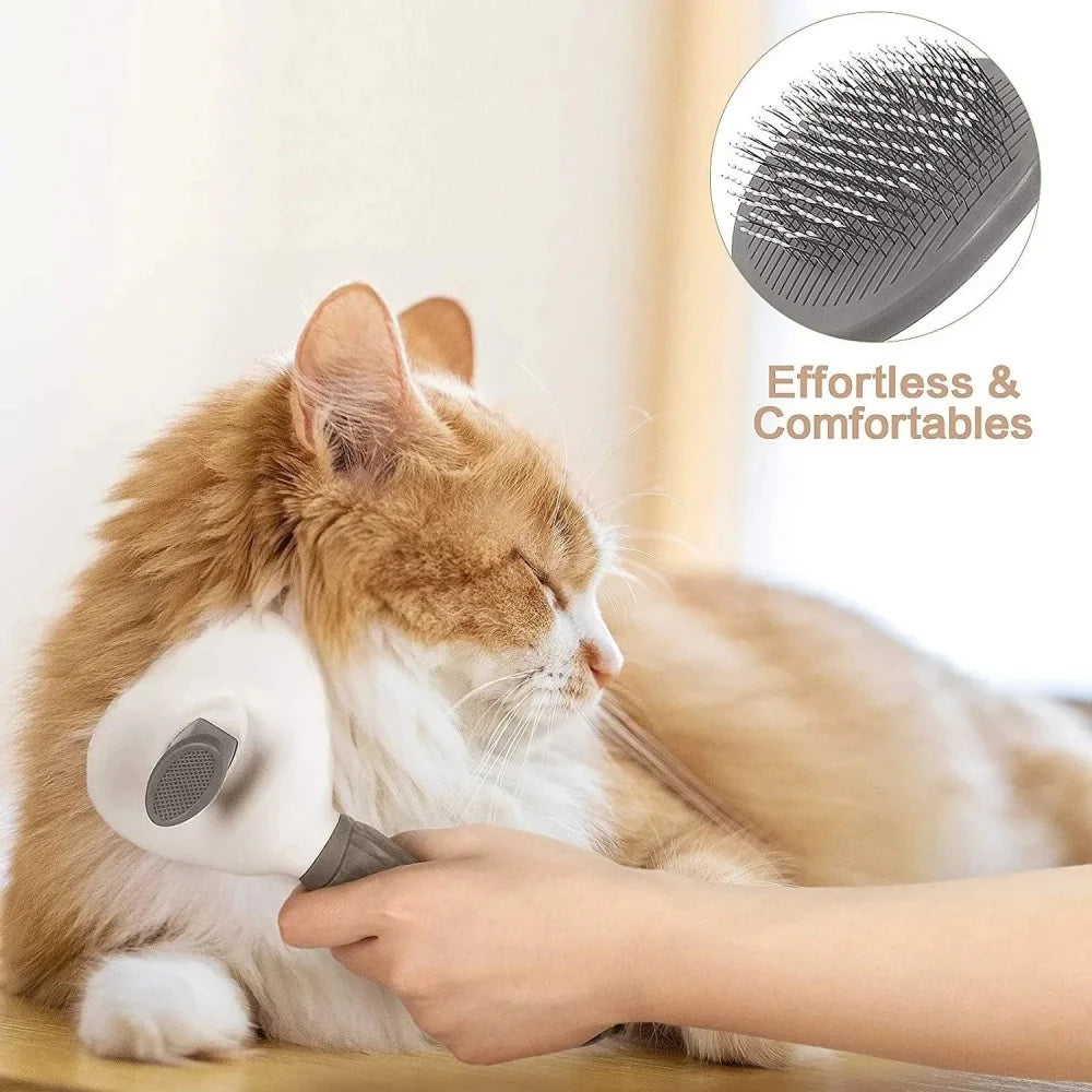 FurEase Self-Cleaning Pet Grooming Brush
