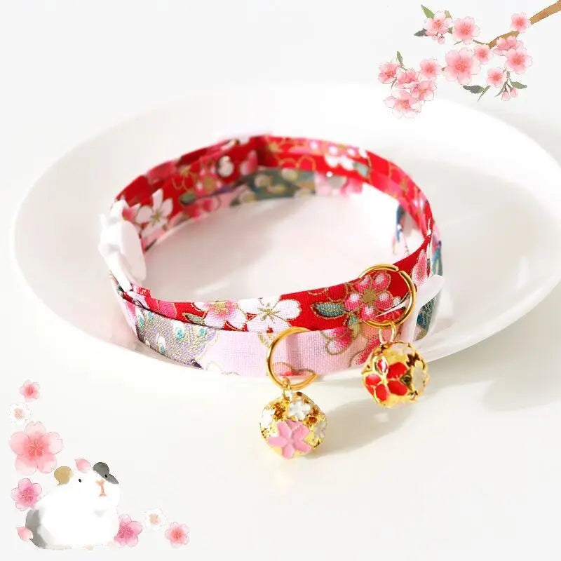 Floral Bell Cat Collar