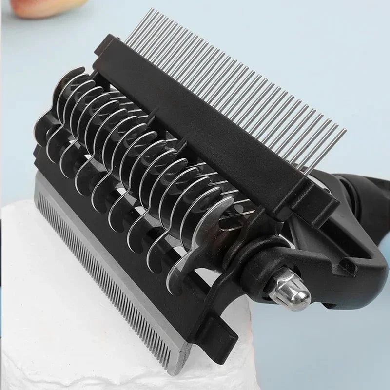 3-in-1 Deshedding & Dematting Brush for Dogs & Cats