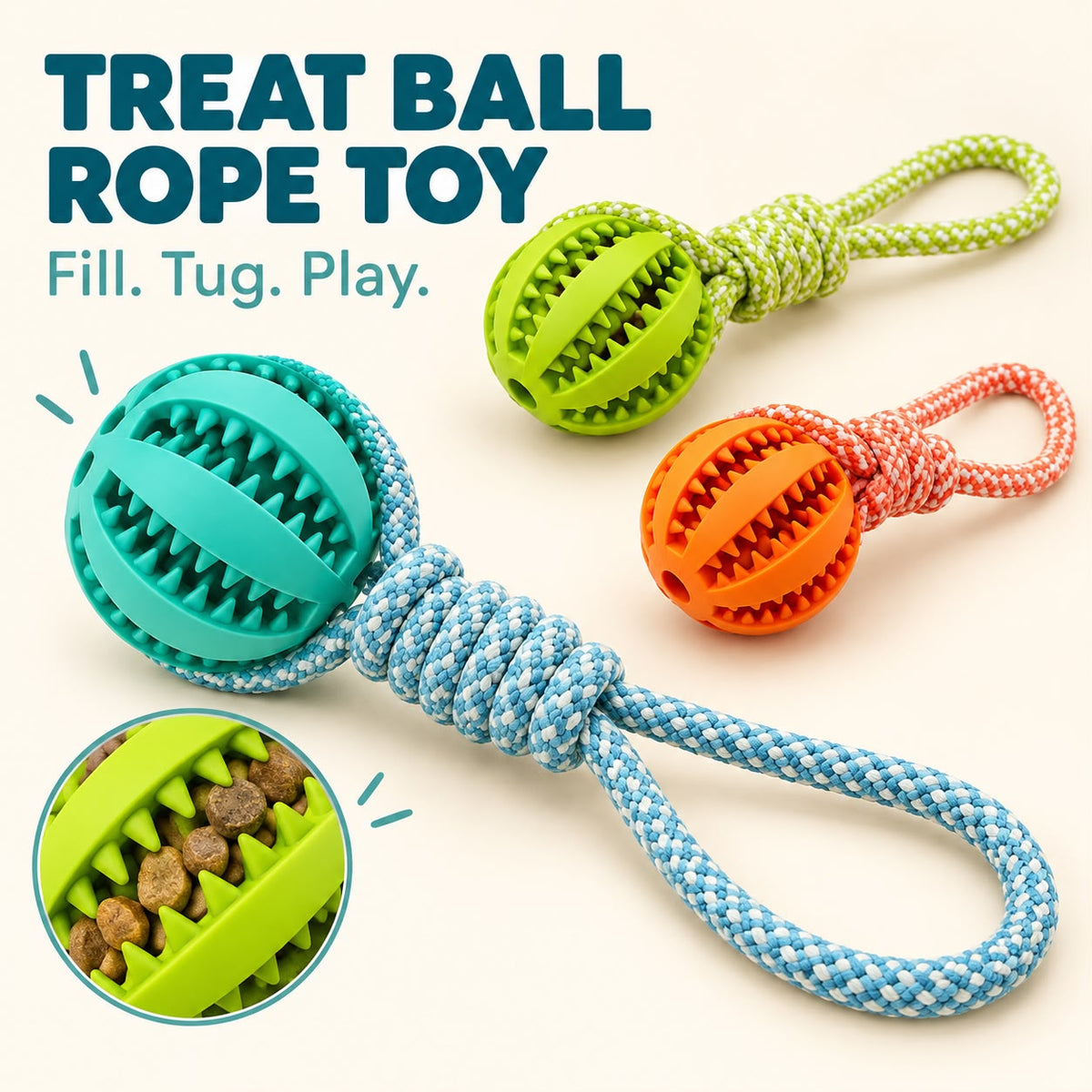 Treat Ball Rope Toy