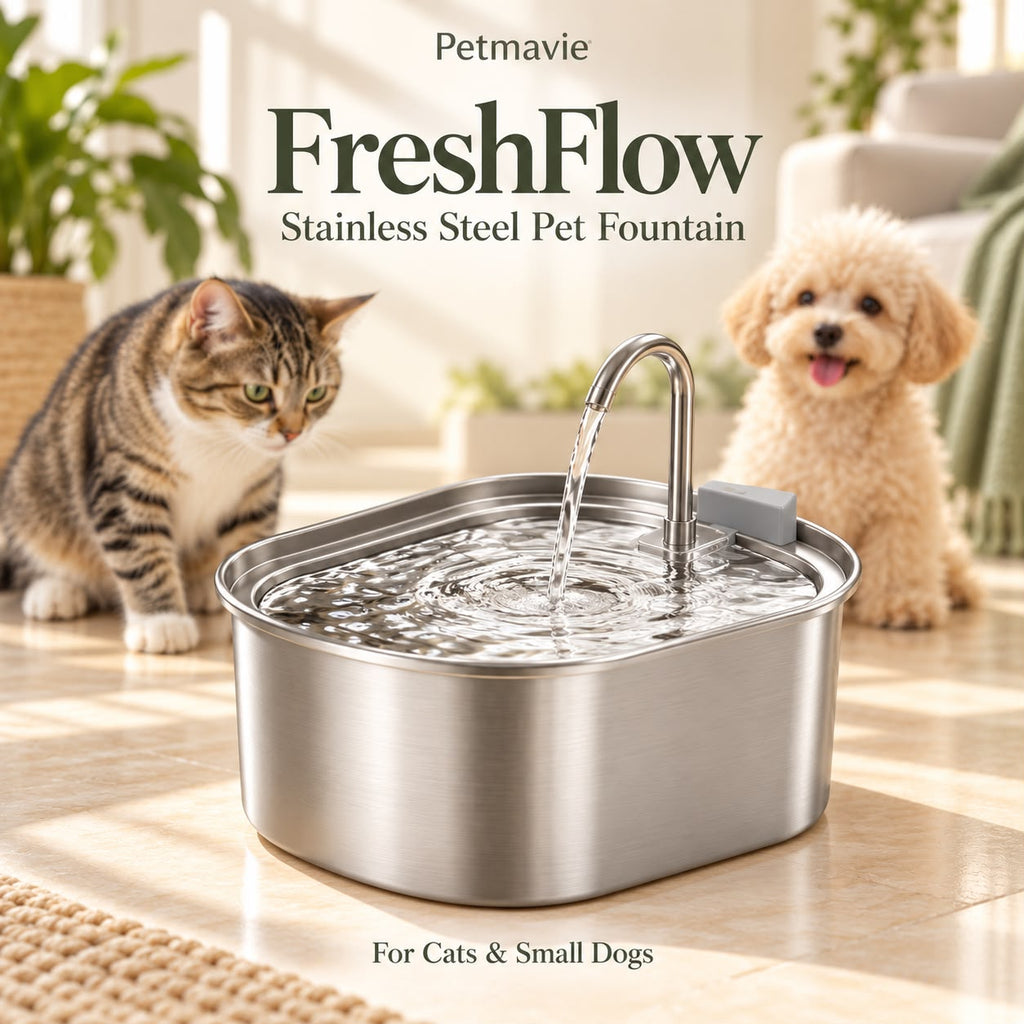 FreshFlow Stainless Steel Pet Fountain