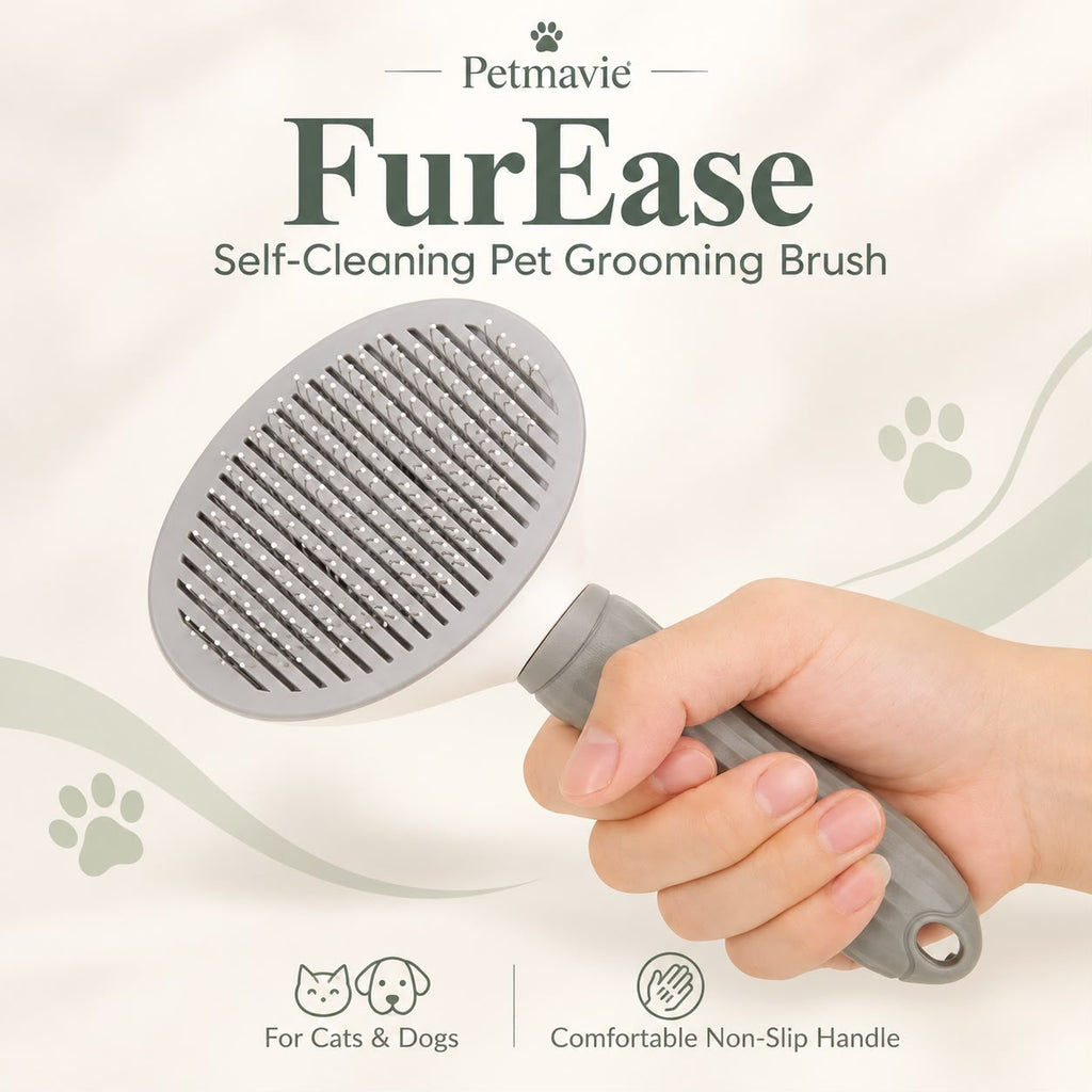 FurEase Self-Cleaning Pet Grooming Brush