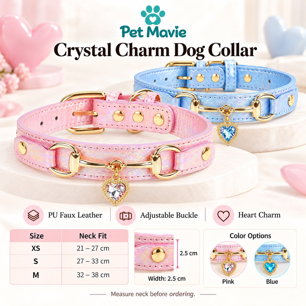 Crystal Charm Dog Collar