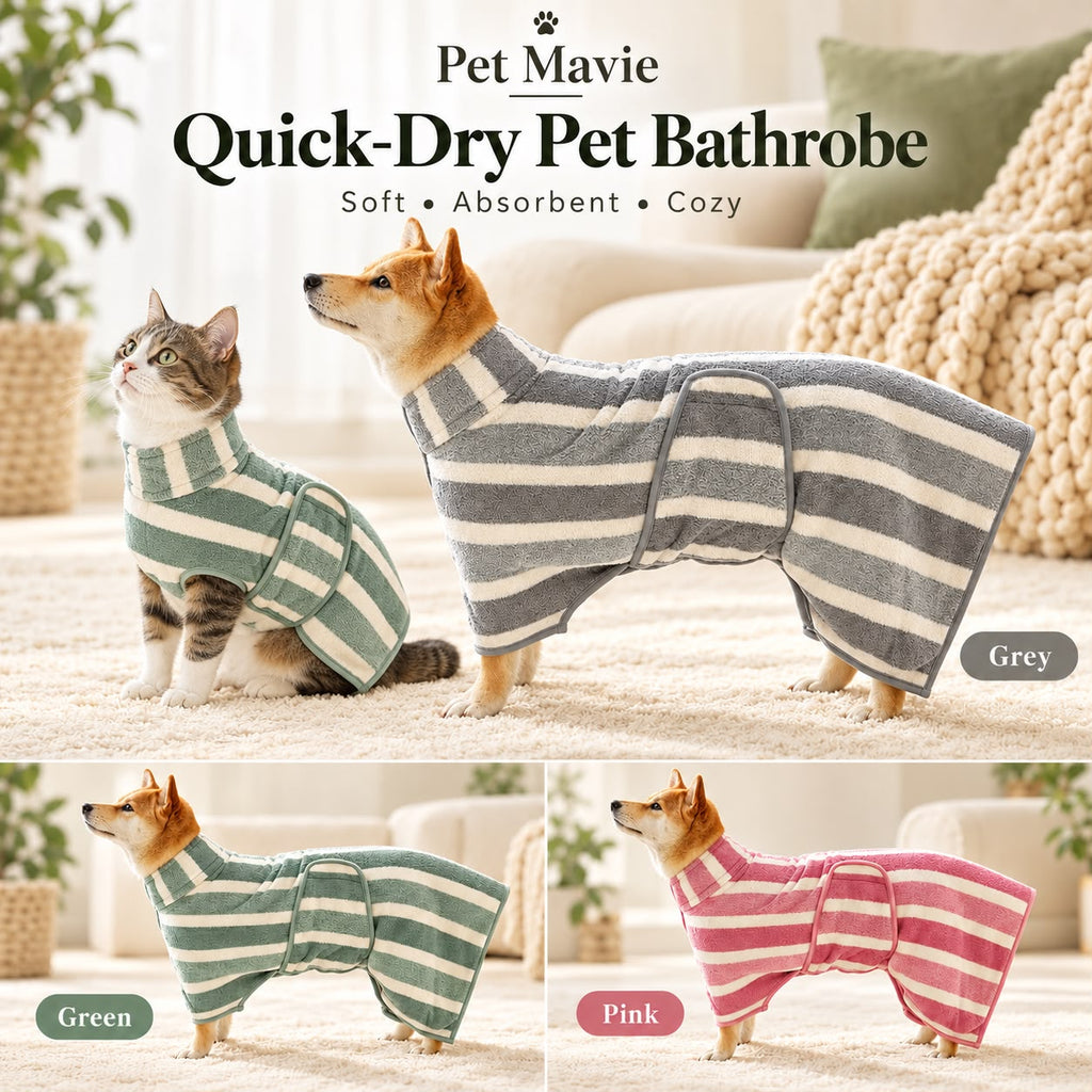 Quick-Dry Pet Bathrobe